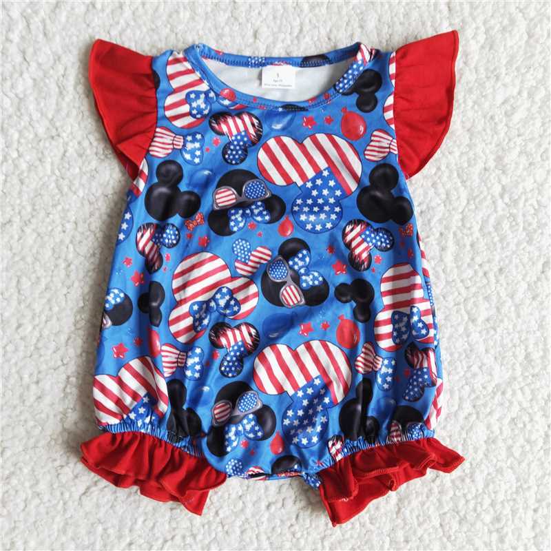 infants baby girls cute romper with red short sleeve