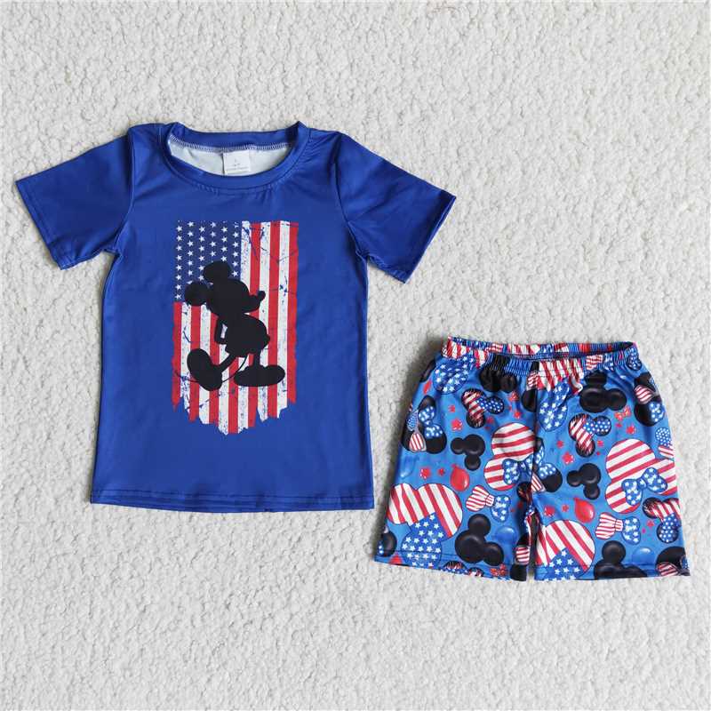 boy cute cartoon summer outfit