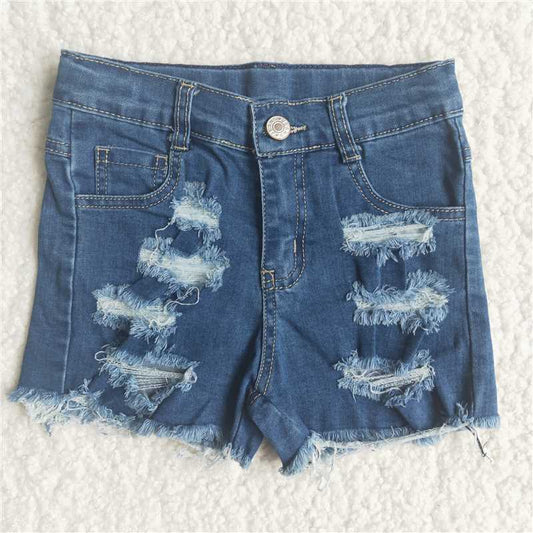 girl fashion holes shorts summer jeans