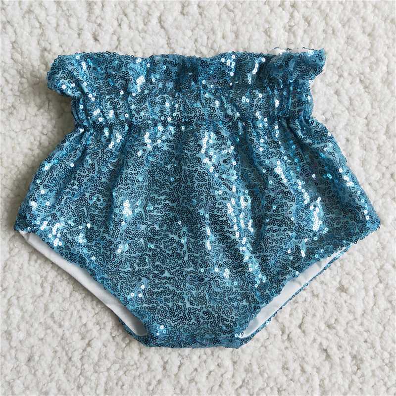 D5-9 infants high quality sequins bummies with elastic waist baby solid color shorts