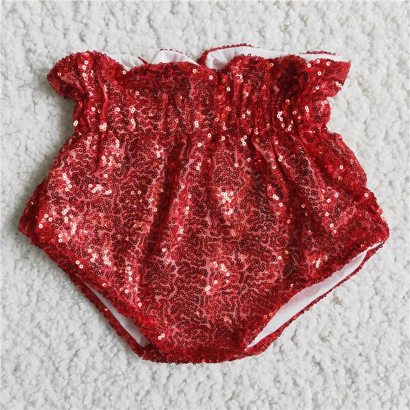 D5-9 infants high quality sequins bummies with elastic waist baby solid color shorts