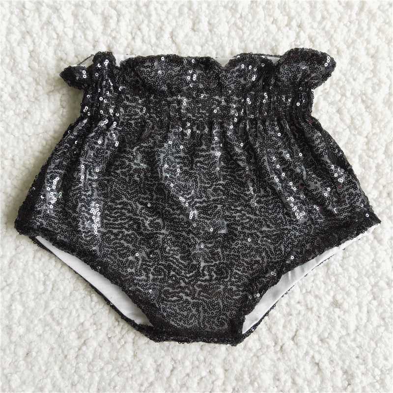 D5-9 infants high quality sequins bummies with elastic waist baby solid color shorts