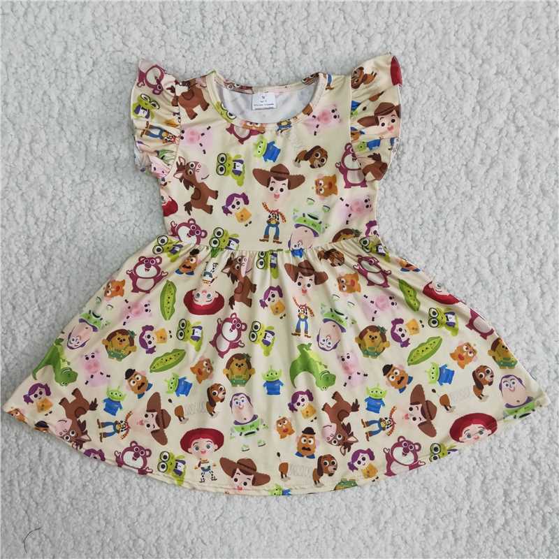 girl flutter short sleeve twirl frock