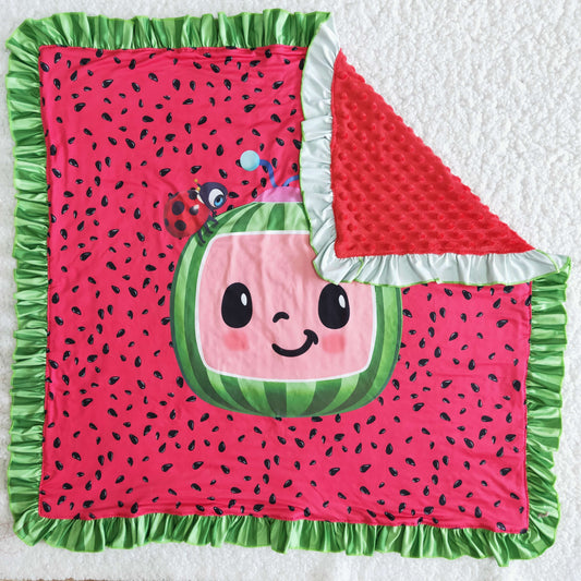 babys watermelon print high quality blanket