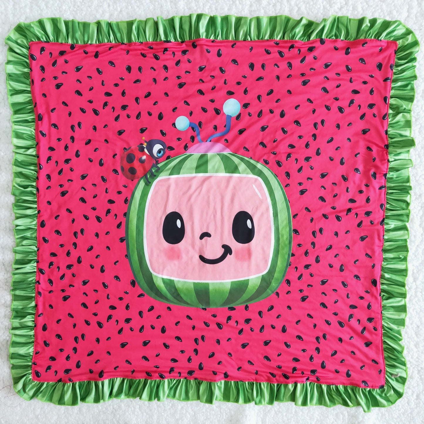 babys watermelon print high quality blanket