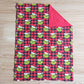infants black and red plaids blanket with cartoon