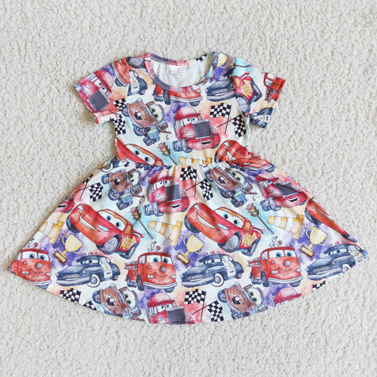 girl summer short sleeve bus frock