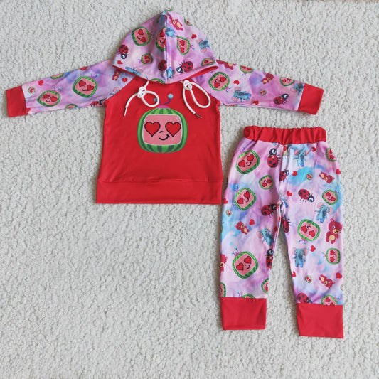 valentine's day boy hoodie outfit with long sleeve