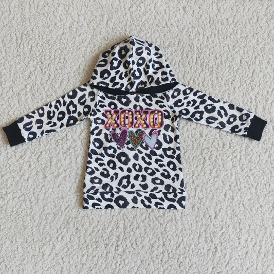 boy and girls hoodie top kids long sleeve coat for valentine's day