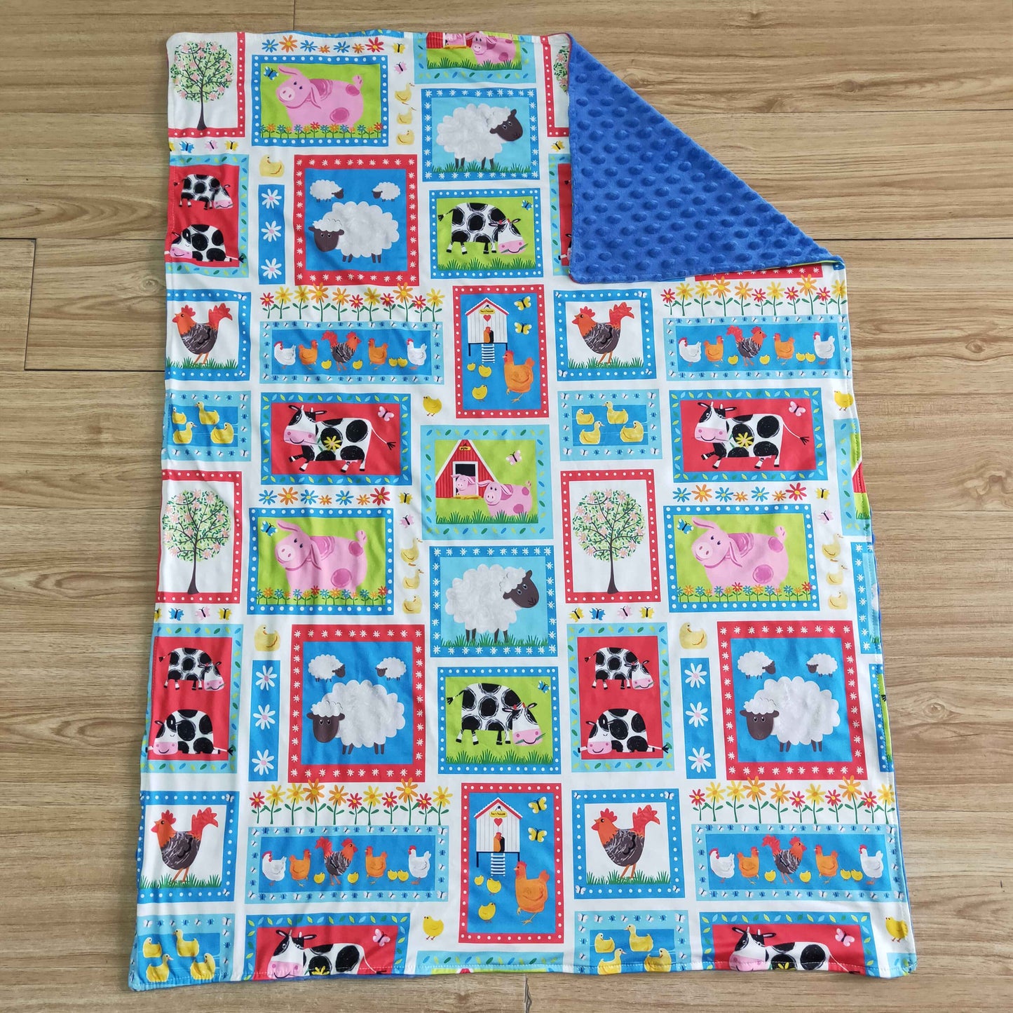 cute farm style infants blanket with size 29*43 inches