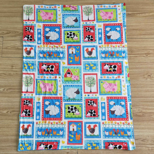 cute farm style infants blanket with size 29*43 inches