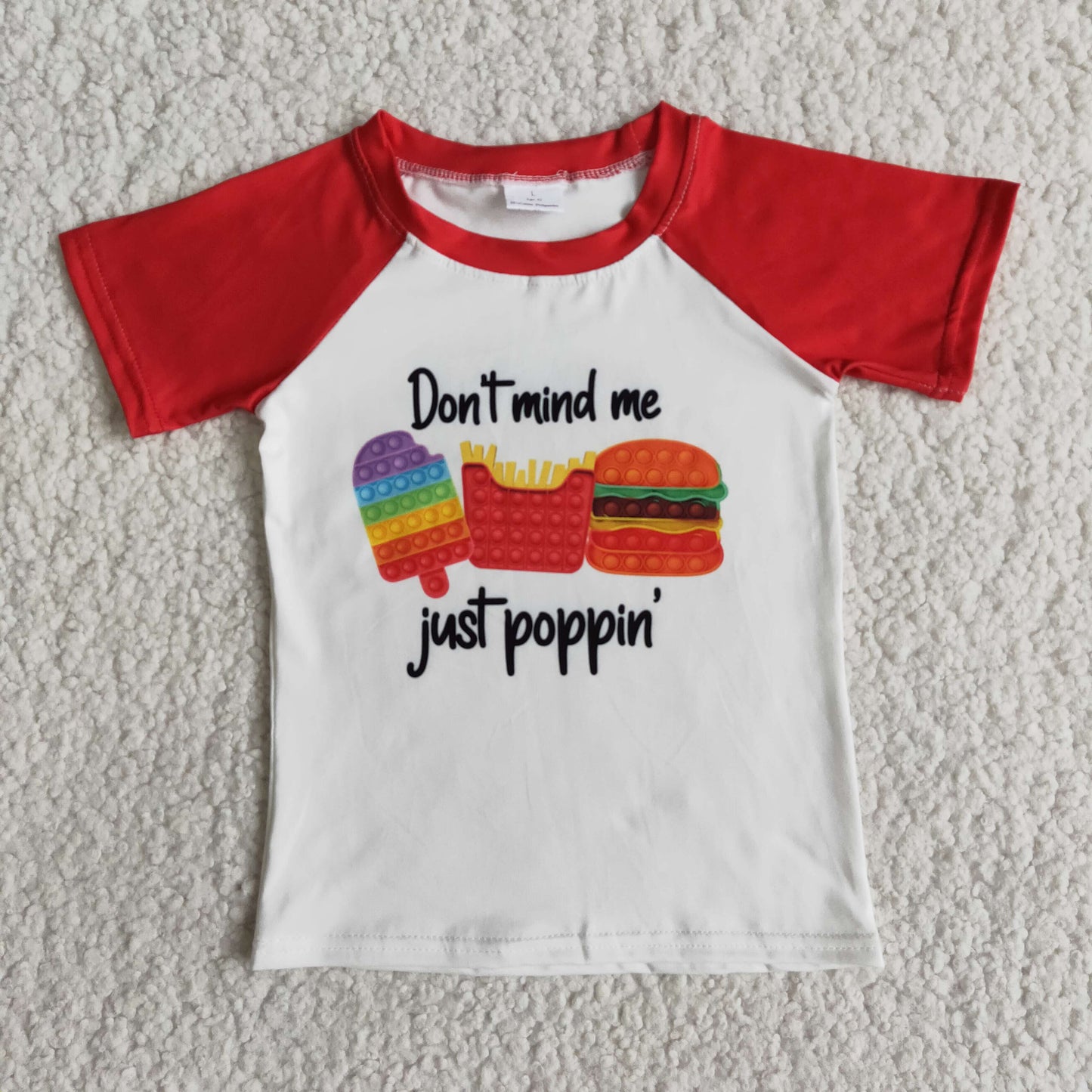 baby boy red short sleeve raglan shirt