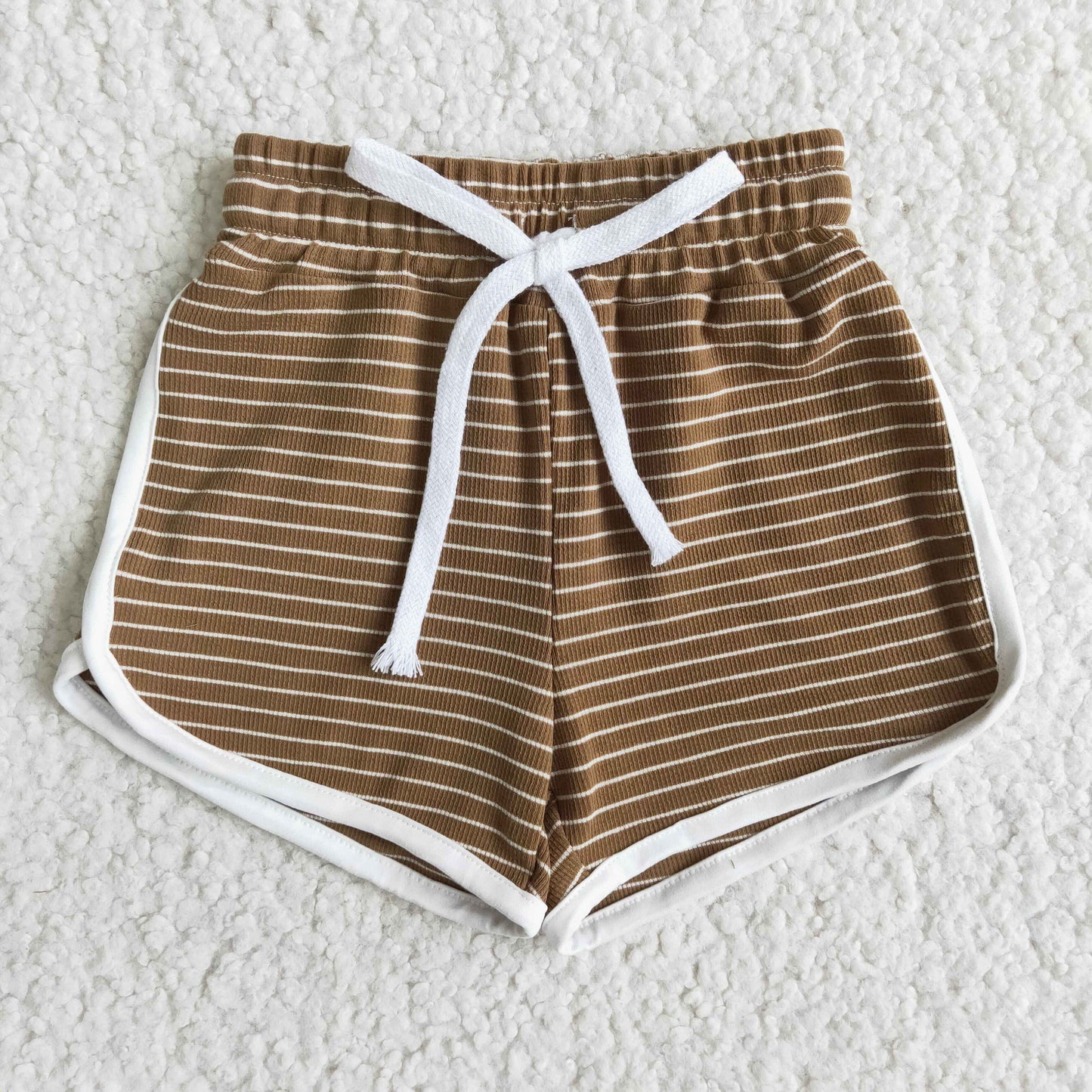 girl 100% cotton stripes shorts