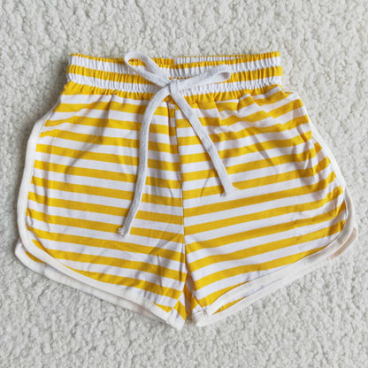 girl cotton stripes shorts