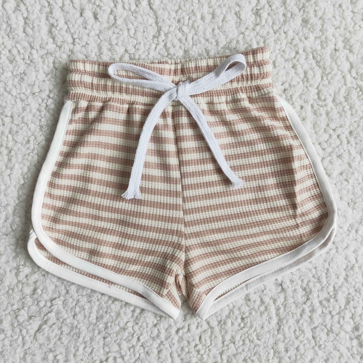 girl elastic waist shorts with cotton