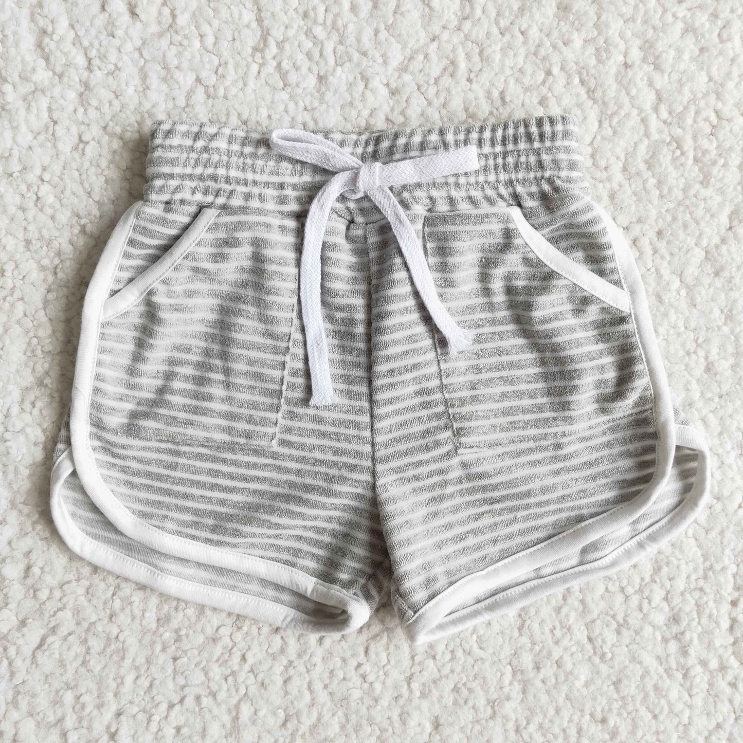 girl elastic waist shorts with cotton