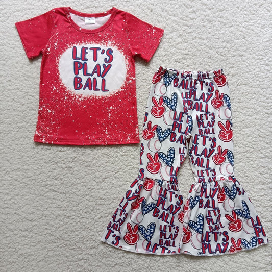 girl spring red outfit with short sleeve