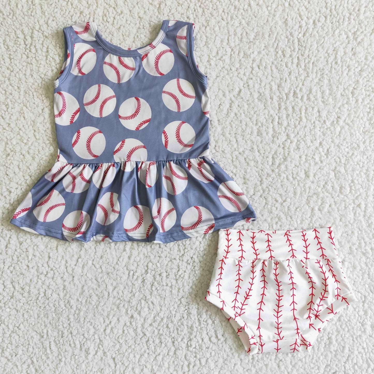 infants baby girls tank top and bummies 2pieces set