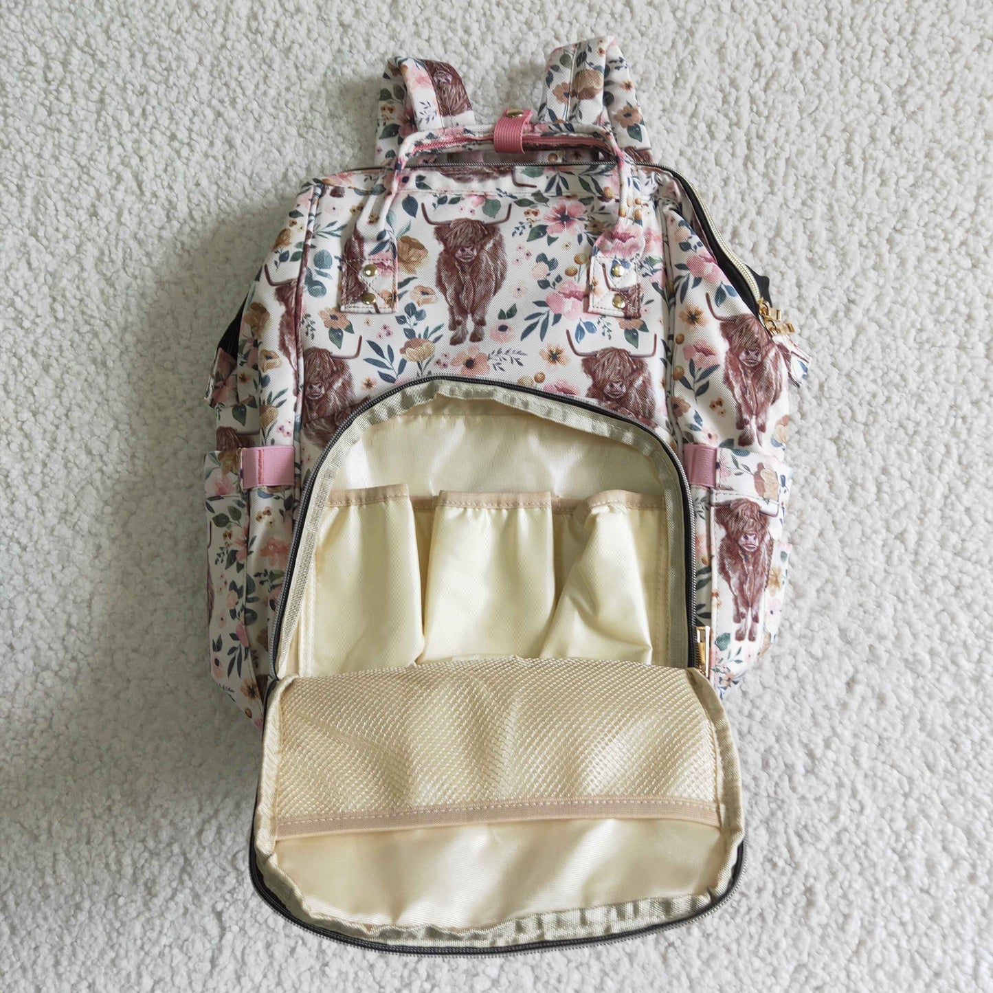 kids fashion high quality floral backpack