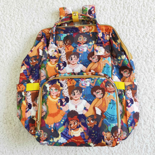 kids fashion cartoon backpack with high quality zipper