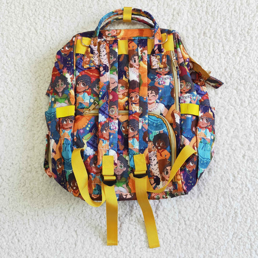 kids fashion cartoon backpack with high quality zipper