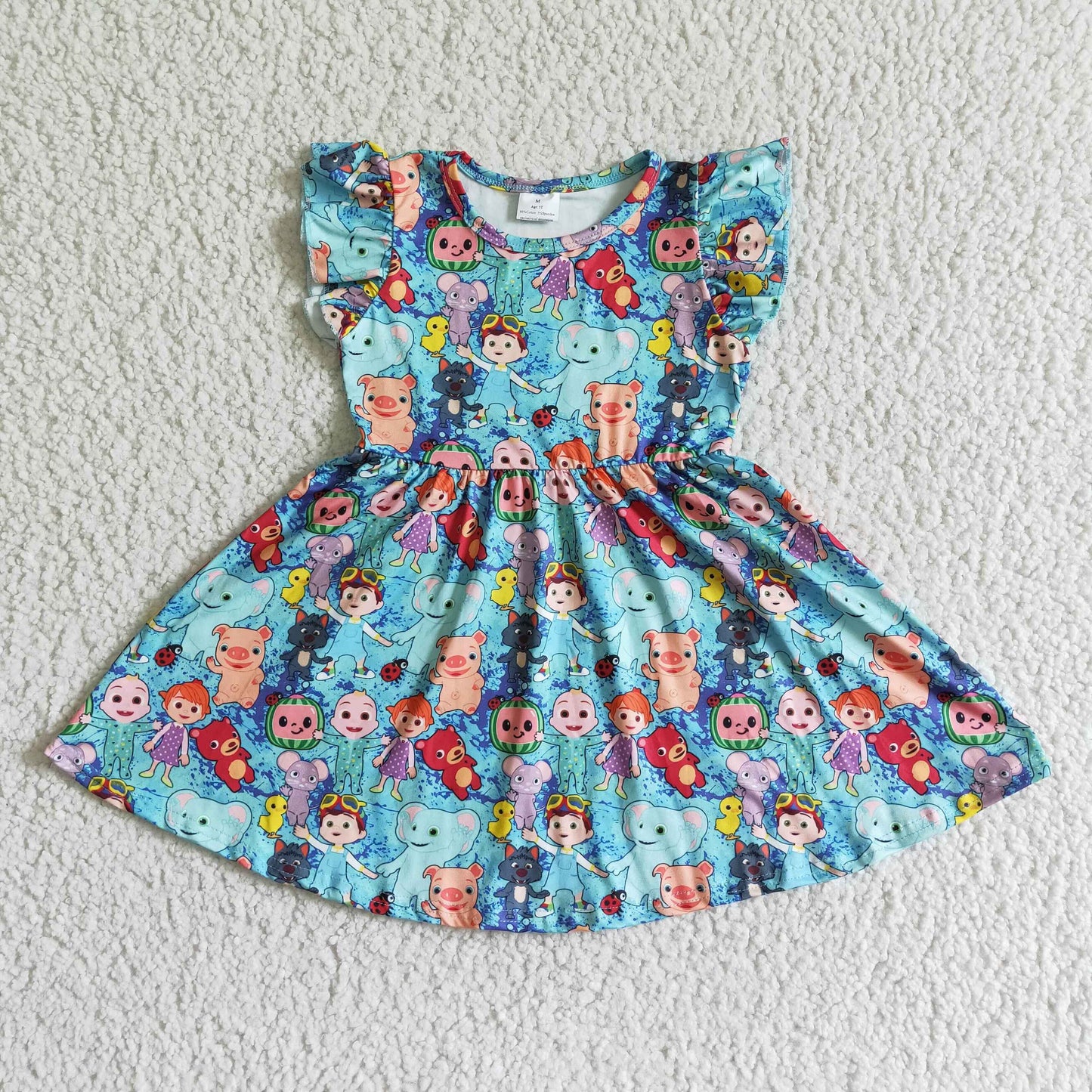 baby girls short sleeve twirl dress