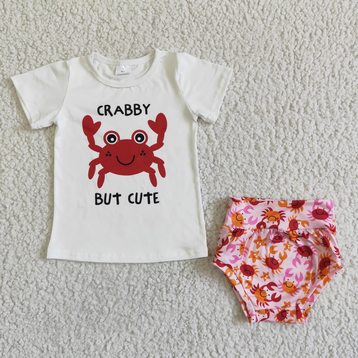 infants white top and bummie suit baby girls cute animal print outfit