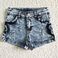 new arrivals kids fashion summer denim shorts girl holey zipper jeans
