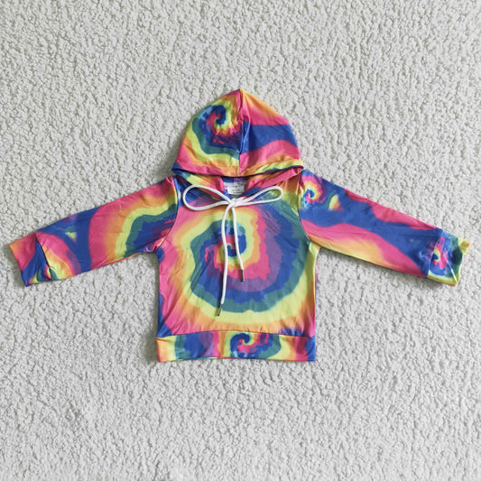 boy and girls long sleeve tie-dye hoodie