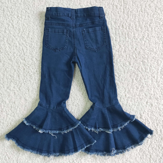 children fashion bleached jeans girl spring autumn denim pants