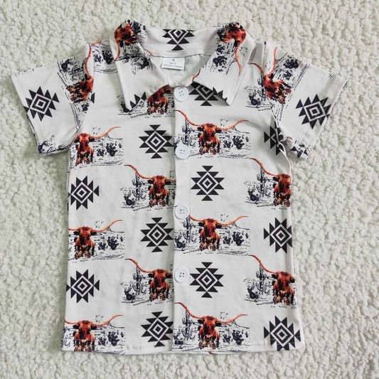 fashion boy short sleeve t-shirt with animal print