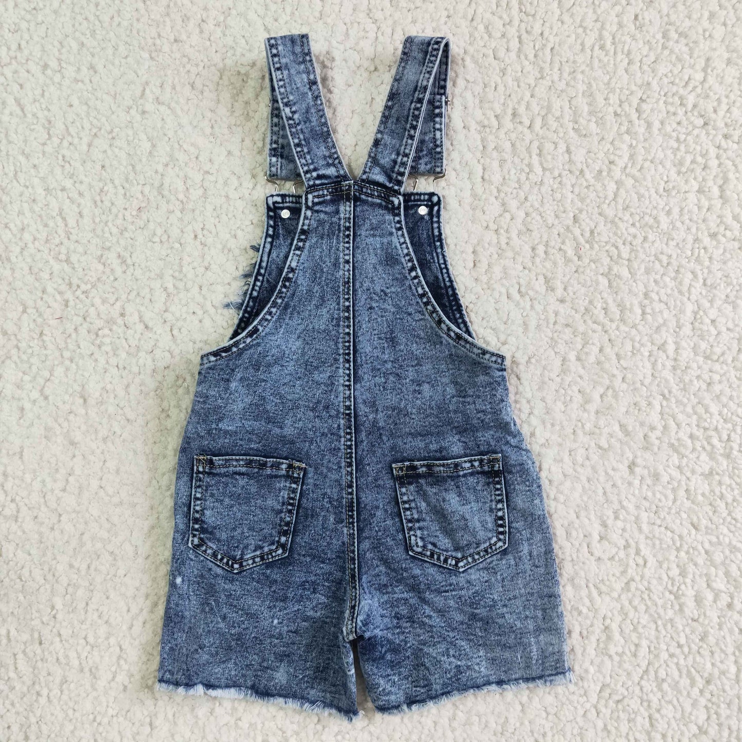 girl high quality denim overalls highland cow print jeans for summer