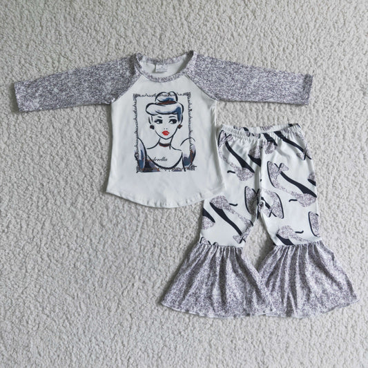 girl long sleeve gray outfit