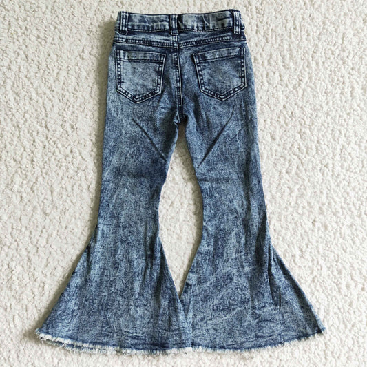 P0008 fashion girl blue jeans with zipper