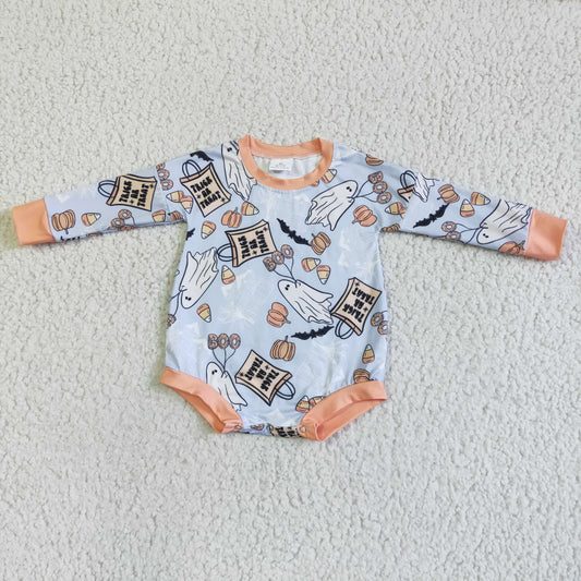 LR0027 infants long sleeve covered button romper for halloween