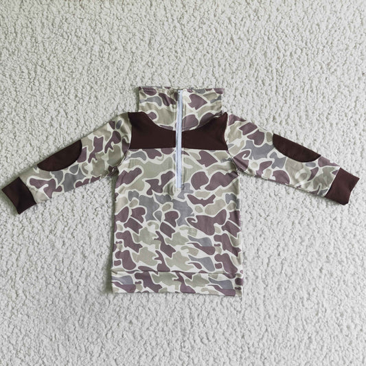 BT0029 children long sleeve camo jackets boy autumn zipper top