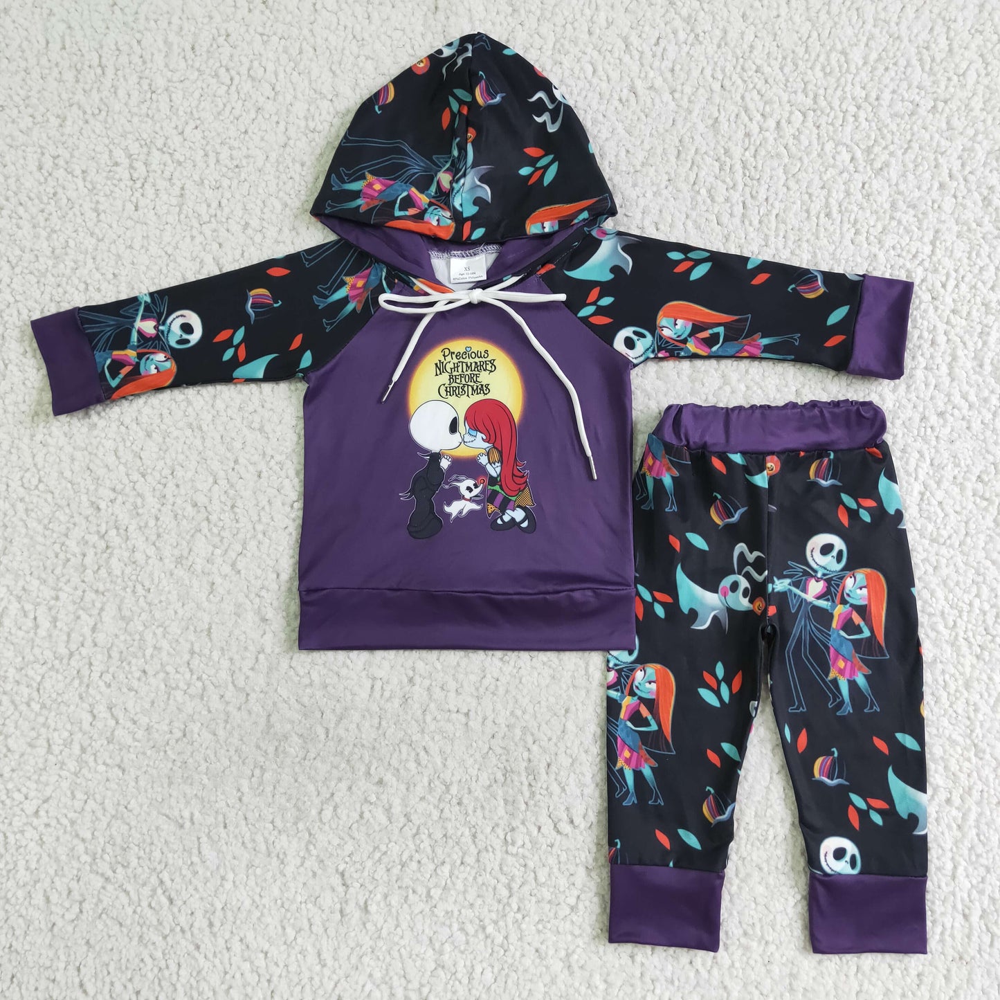 BLP0030 boy long sleeve hoodie and pants outfit for halloween