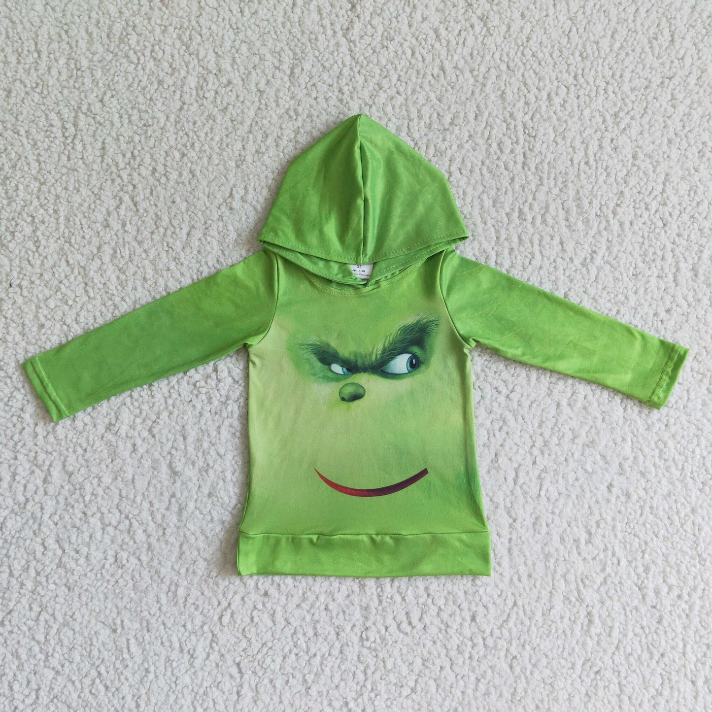 BT0051 boy green long sleeve hoodie christmas kids hooded top