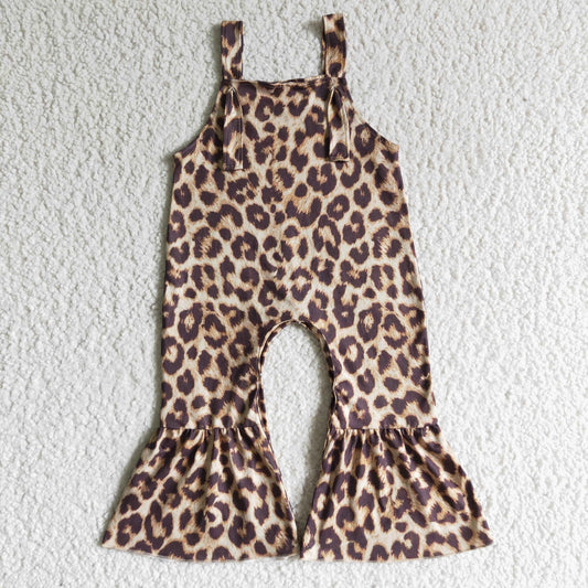 SR0087 fashion girl leopard print adjustable suspenders jumpsuit summer romper
