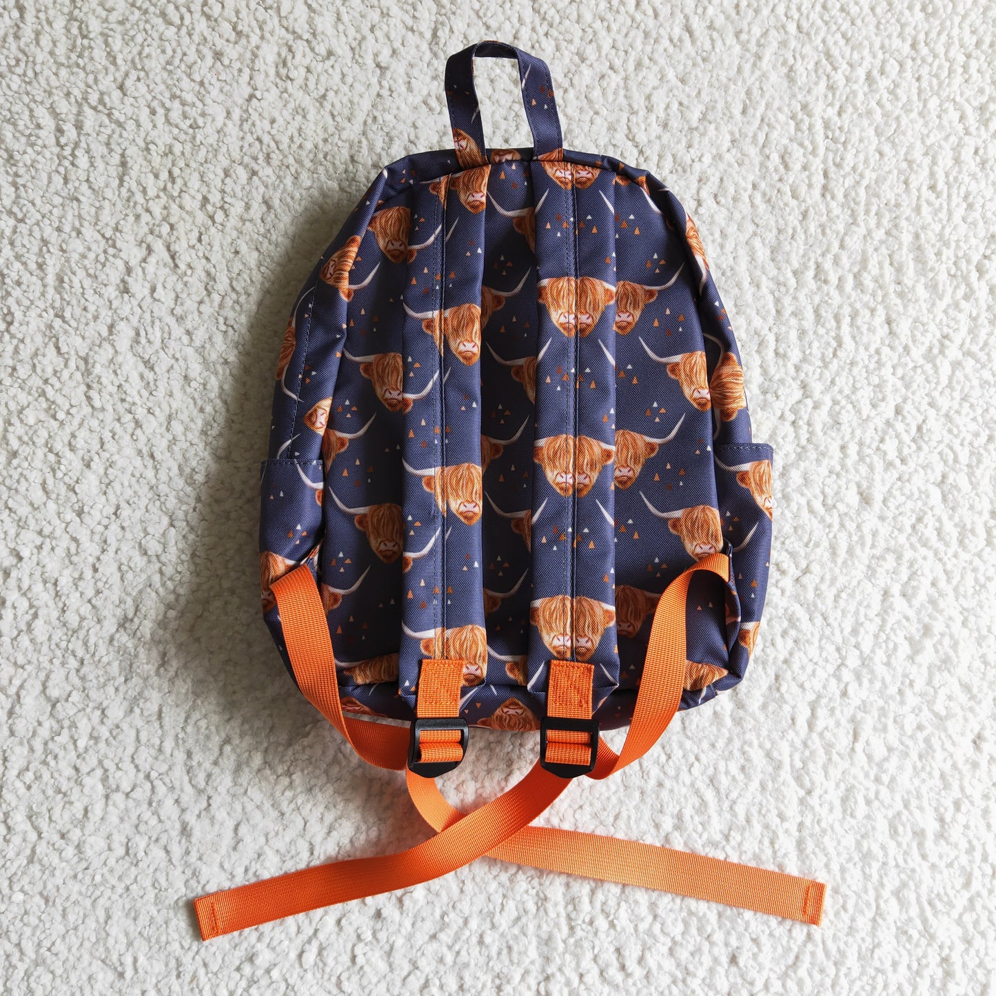 BA0020 ready to ship kids highland cow print backpack