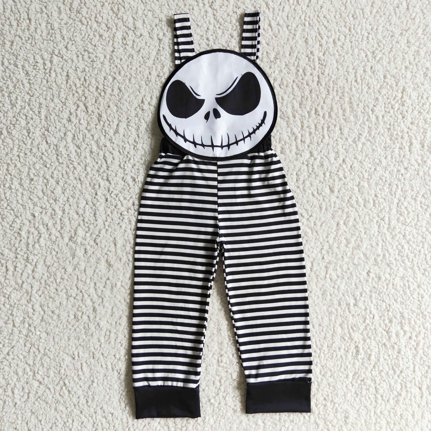 SR0082 boy black white stripe sleeveless overall kid fashion suspenders romper