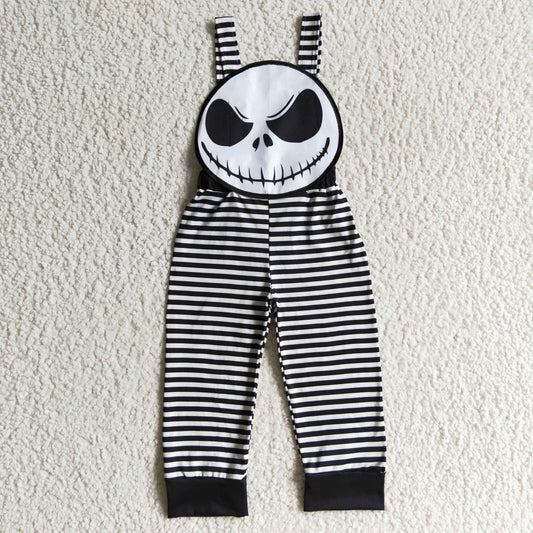 SR0082 boy black white stripe sleeveless overall kid fashion suspenders romper