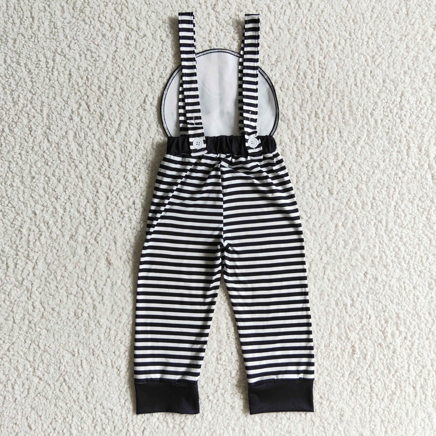 SR0082 boy black white stripe sleeveless overall kid fashion suspenders romper