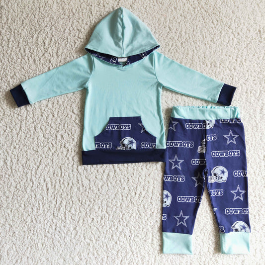 BLP0095 new arrival boy long sleeve pocket hoodie and jogger pants 2pieces set for fall