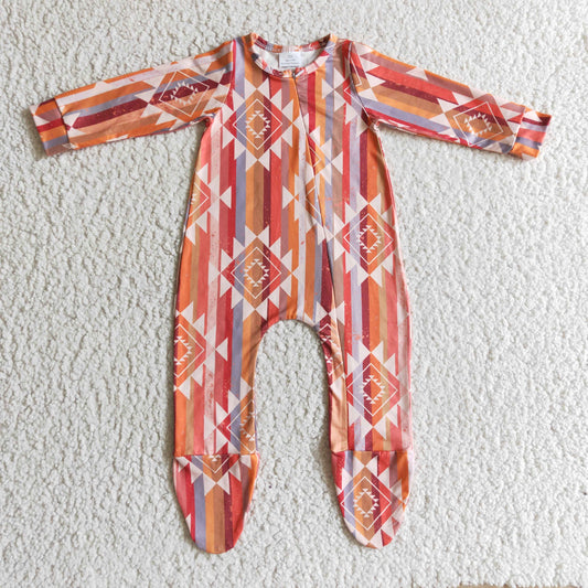 LR0168 infants colorful long sleeve zipper foot wrap bodysuit