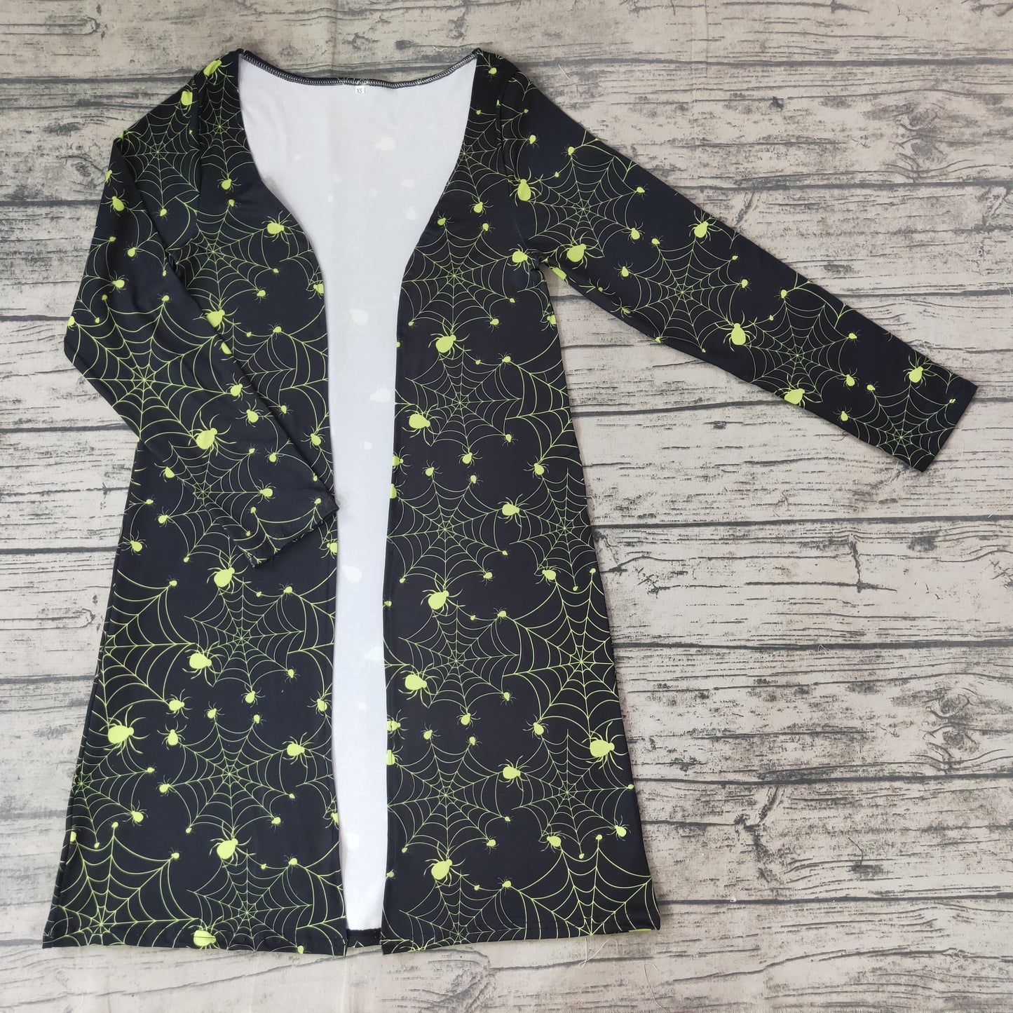 GT0047 fall adult long sleeve black cardigan mama's halloween spider web print outwear