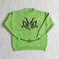 BT0099 ready to ship kids green long sleeve sweater with o-neck