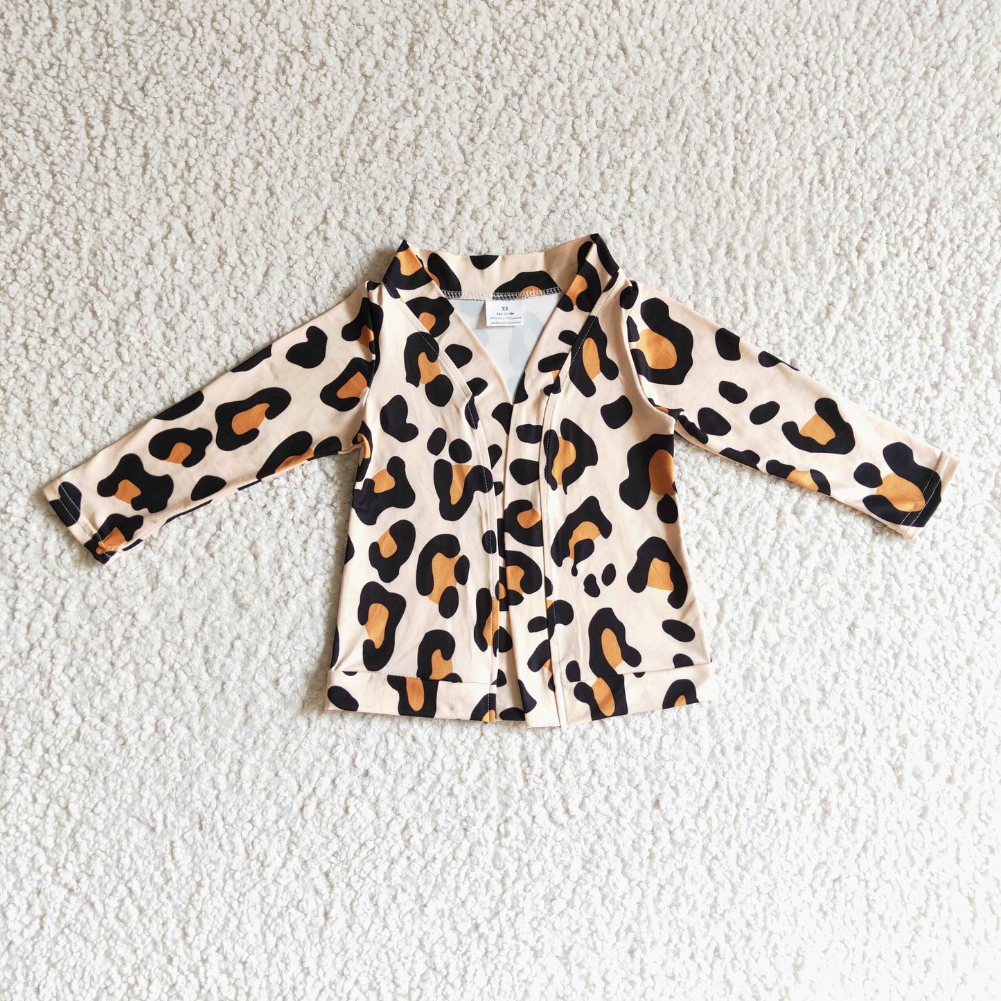 GT0038 girl fall long sleeve leopard cardigan high quality kids top