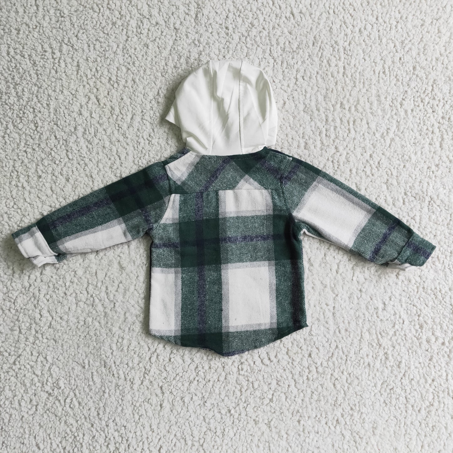 BT0075 fashion kids plaid long sleeve t-shirt boy and girls autumn pocket hoodie