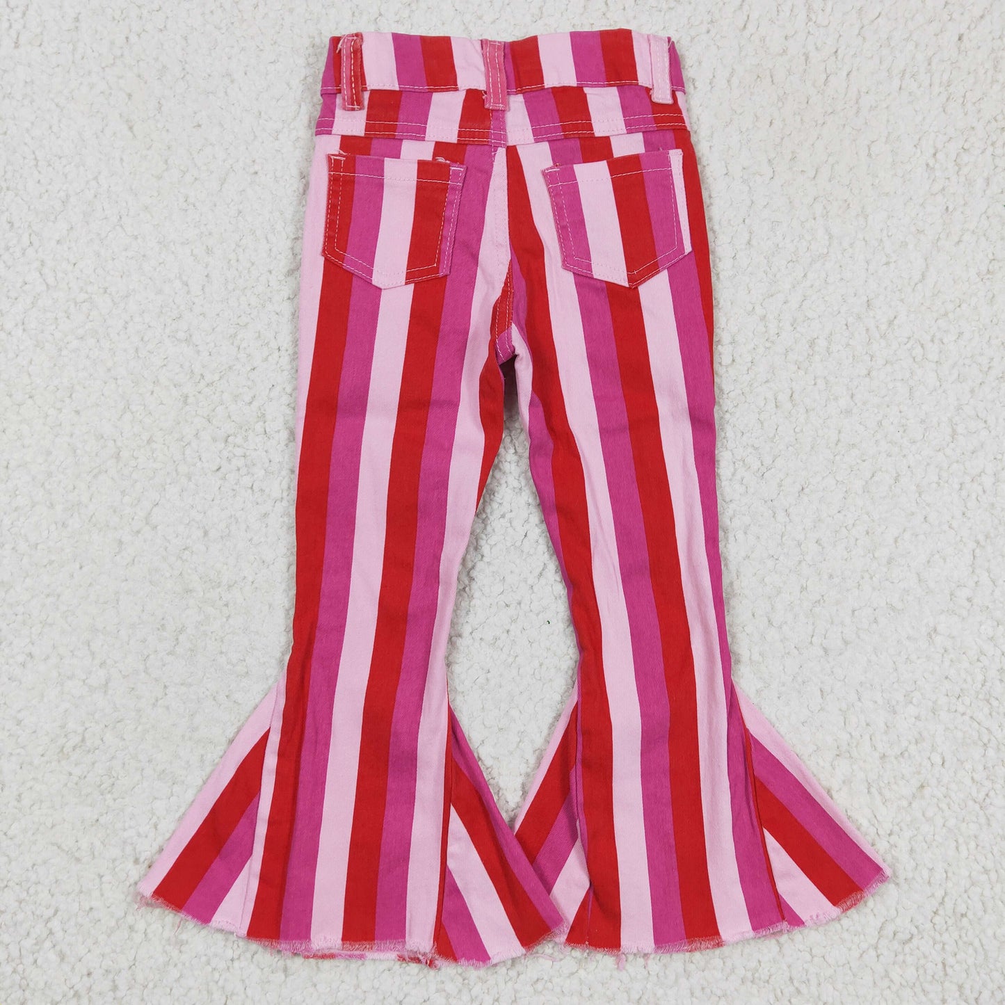 P0043 girl fashion stripe jeans with pockets